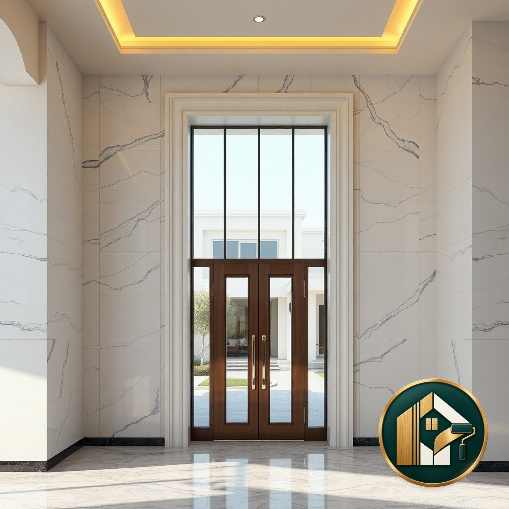 بديل الرخام بالرياض - خلفية مدخل