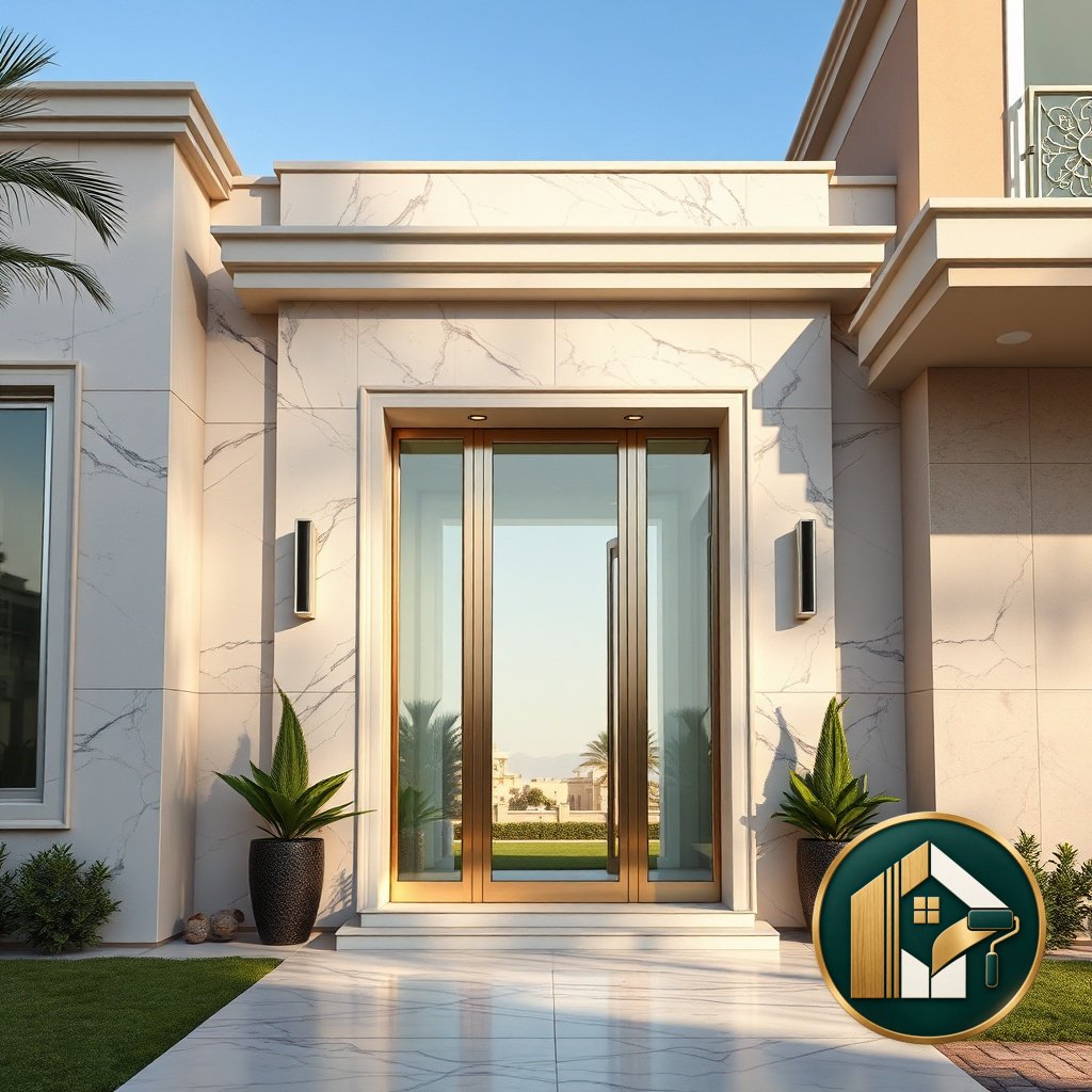 بديل الرخام بالرياض - خلفية مدخل