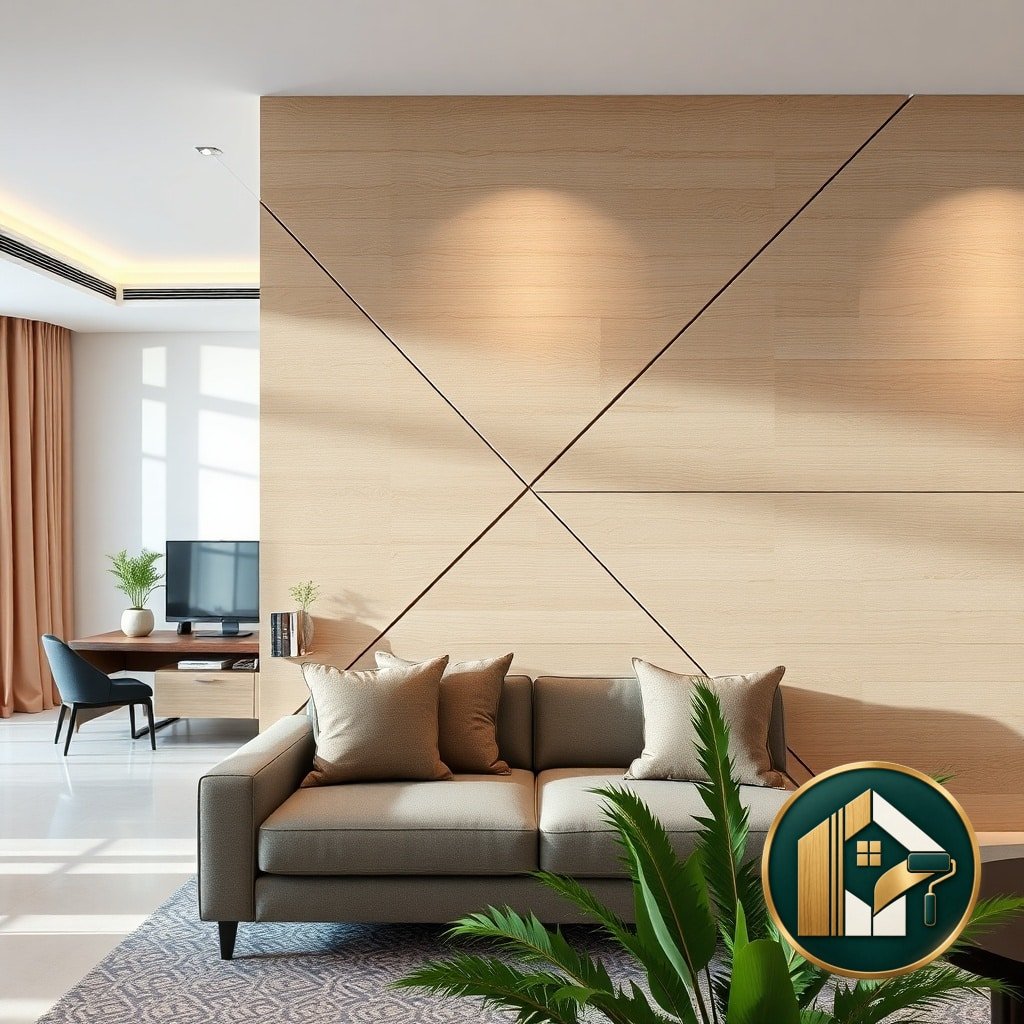 بديل الشيبورد الرياض - تكوين جداري هندسي