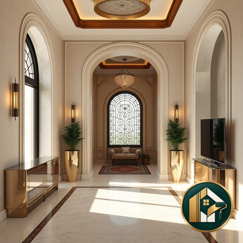تصميم داخلي بالرياض - تصميم مدخل