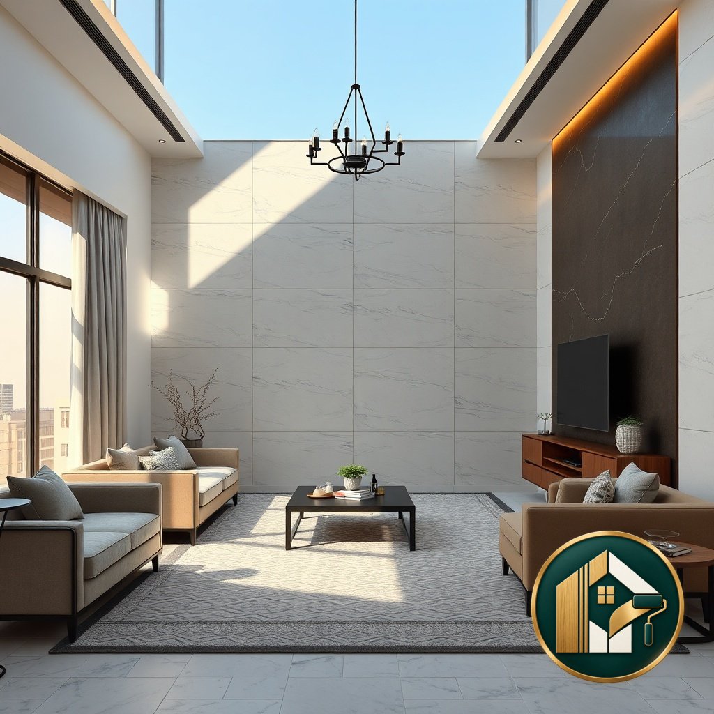 تصميم داخلي بالرياض - مخطط توزيع الأثاث بصريًا