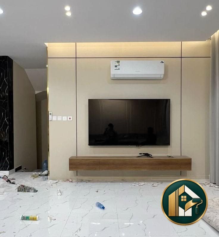 ديكور شاشة تلفزيون مودرن في الرياض