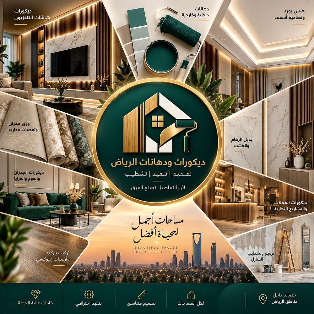 ديكورات ودهانات الرياض